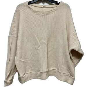 Blumin Apparel Crewneck Sweater Size M Cream Taupe (40)
